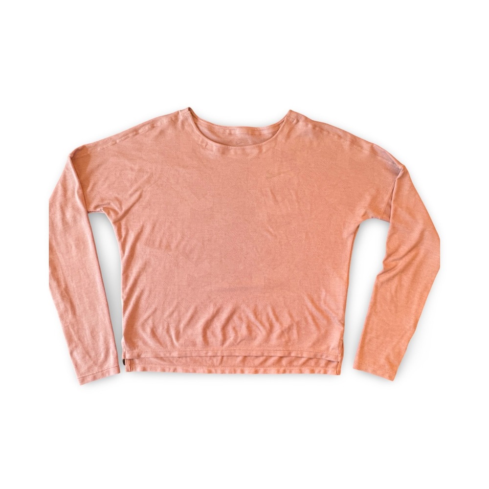 Nike Dri-FIT Long‎ Sleeve Cropped Training Top Small Pink